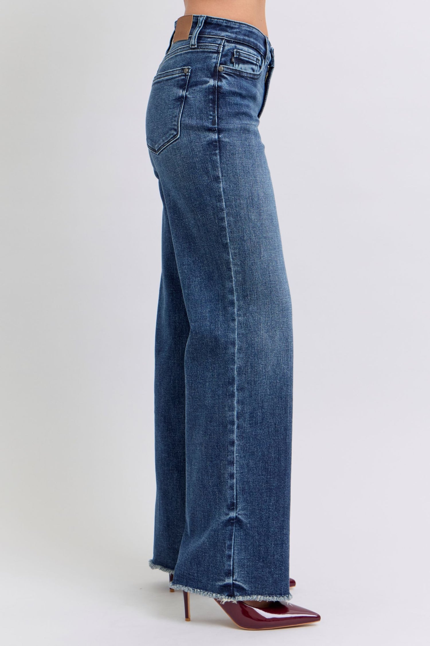 Judy Blue Raw Hem Mid Rise Jeans Womens Jeans