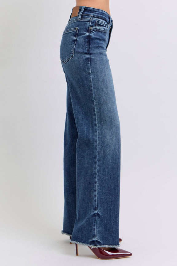 Judy Blue Raw Hem Mid Rise Jeans Womens Jeans