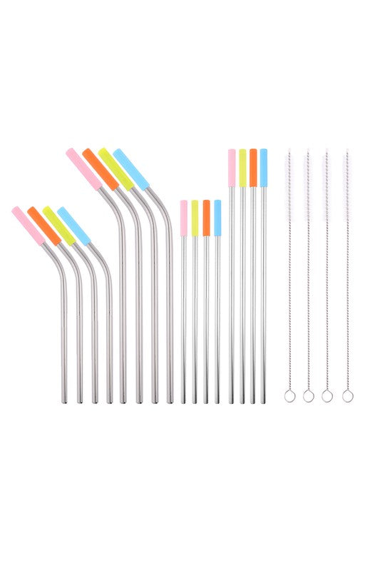 Reusable Metal Straw 20 Pcs Set Kitchen Tool   