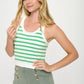 Seamless Active Basic Tank Top Ribbed Tank Top Green S 