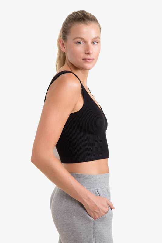 Ribbed Seamless Cropped Tank Top    