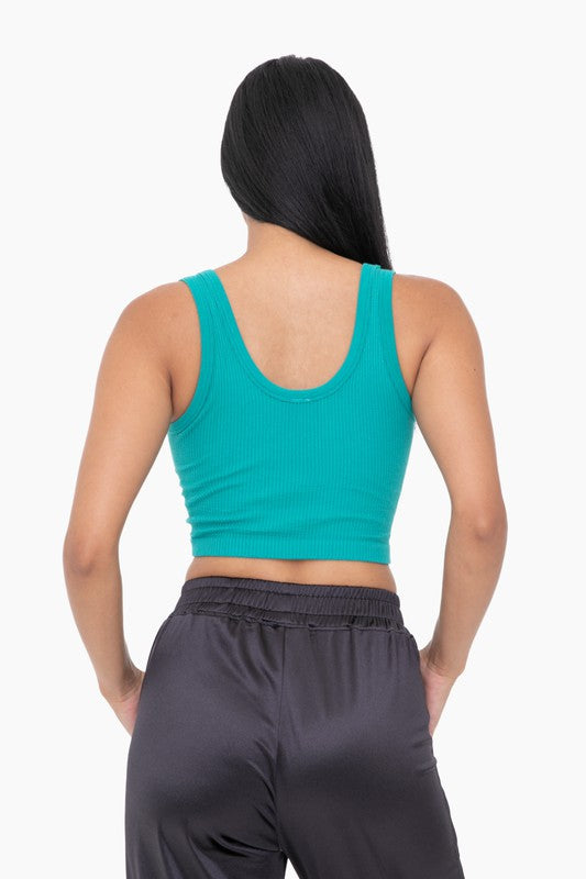 Ribbed Seamless Cropped Tank Top    