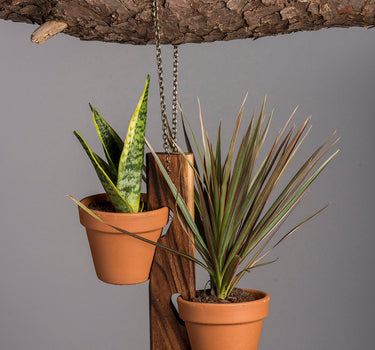 6 Pot Hanging Plant Holder - 3 Piece Set