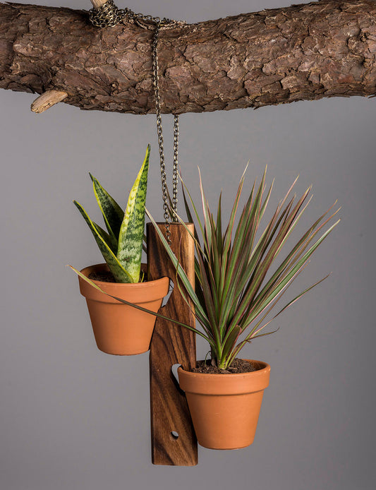 6 Pot Hanging Plant Holder - 3 Piece Set