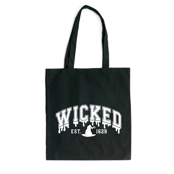 Wicked 1629 Graffic Tote Bag Black 15x16 