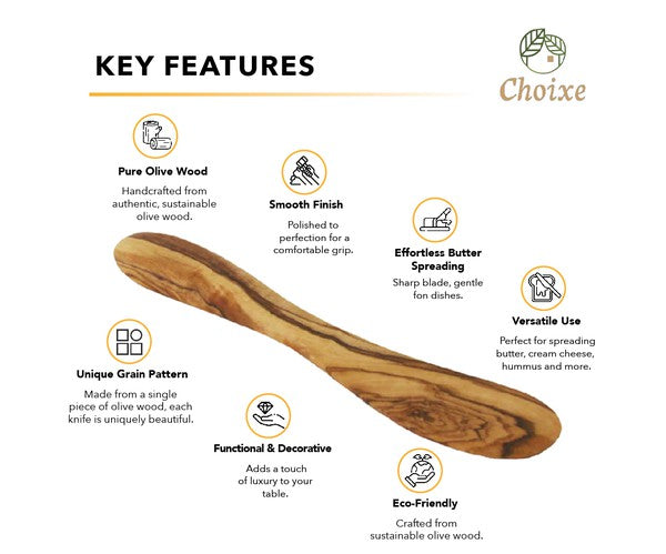 Mediterranean Olive Wood Butter Knife    