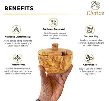 Mediterranean Olive Wood Canister