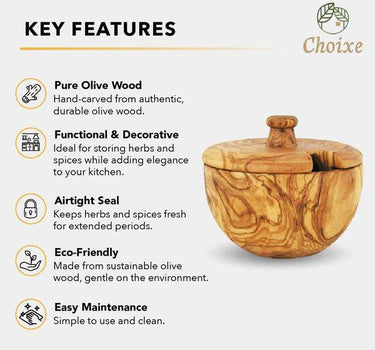Mediterranean Olive Wood Canister