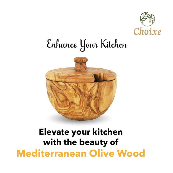 Mediterranean Olive Wood Canister    