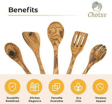 Mediterranean Olive Wood Kitchen Servers Set