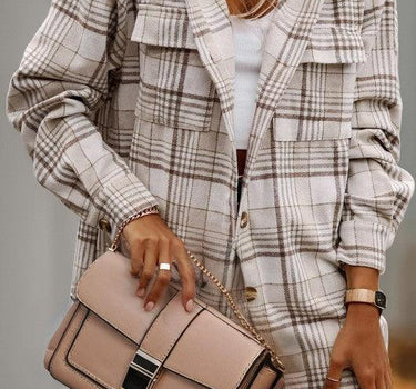 Plaid Removable Hood Buttoned Shacket
