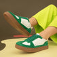 Katie 1 Sneakers Suede Detail Sneakers Green Leather Suede 7 