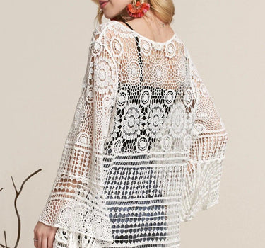 ADORA Front Lace Up Crochet Top