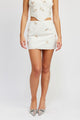 FLORAL PRINT MINI SKIRT Mini Skirt OFF WHITE FLORAL S 