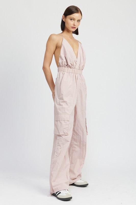 Can't Keep Me Here Cargo Jumpsuit - Three Mad Hatters Mercantile 