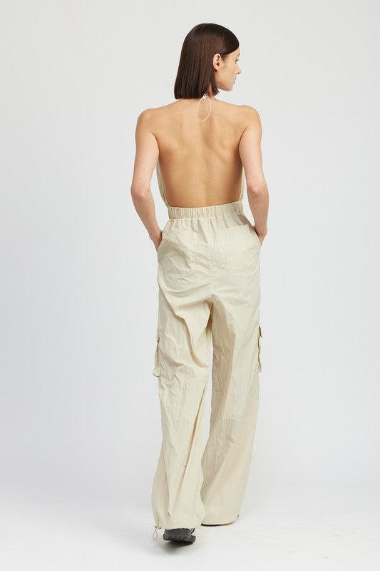 Can't Keep Me Here Cargo Jumpsuit - Three Mad Hatters Mercantile 