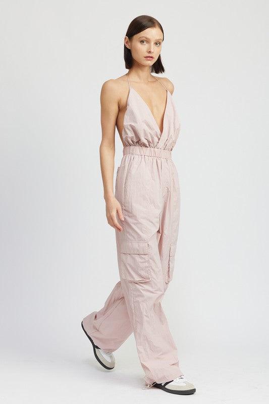 Can't Keep Me Here Cargo Jumpsuit - Three Mad Hatters Mercantile 