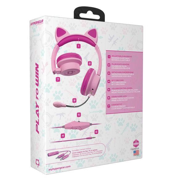 HyperGear Kombat Kitty Kids Gaming Headset - Three Mad Hatters Mercantile 