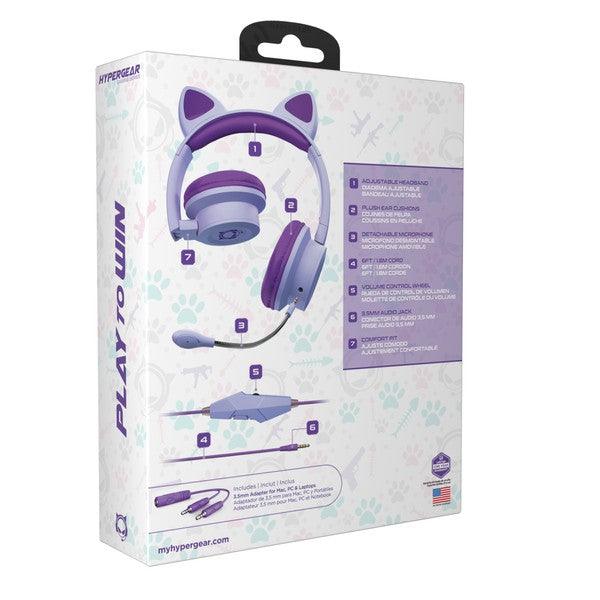 HyperGear Kombat Kitty Kids Gaming Headset - Three Mad Hatters Mercantile 