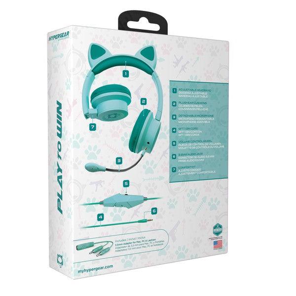 HyperGear Kombat Kitty Kids Gaming Headset - Three Mad Hatters Mercantile 