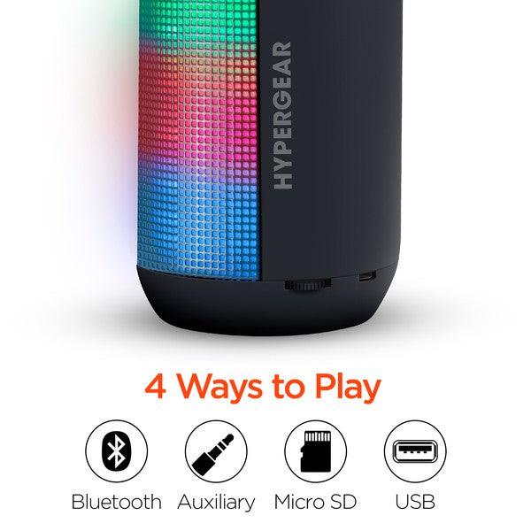 HyperGear Rave Mini Wireless LED Speaker - Three Mad Hatters Mercantile 