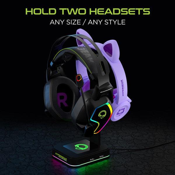 HyperGear RGB Command Station Headset Stand - Three Mad Hatters Mercantile 