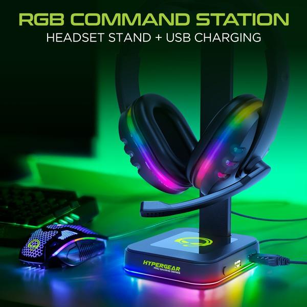 HyperGear RGB Command Station Headset Stand - Three Mad Hatters Mercantile 