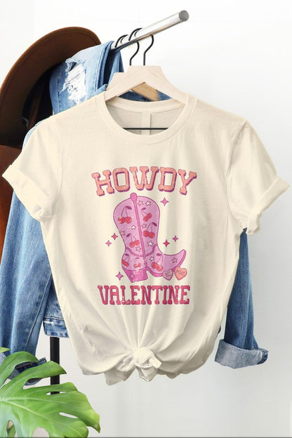 Retro Western Valentine's Day Graphic Tee T- Shirt Natural S 