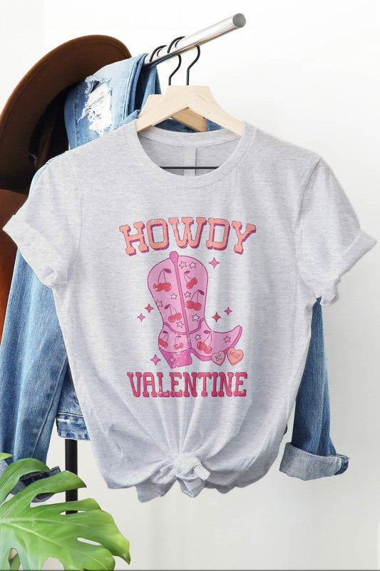 Retro Western Valentine's Day Graphic Tee T- Shirt Ash S 