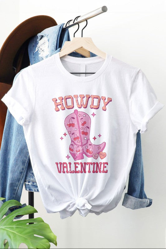 Retro Western Valentine's Day Graphic Tee T- Shirt White S 