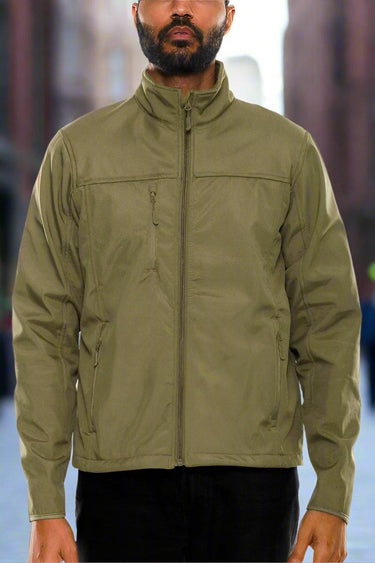 Mens Solid Soft Shell Storm Tech Jacket Coat