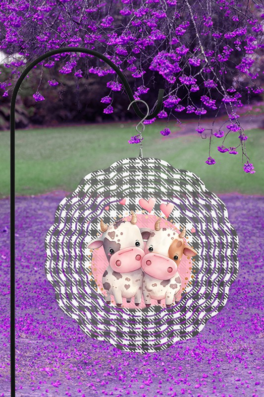 Valentine's Day Cow Hearts Wind Spinner Wind Spinner Multi OS 