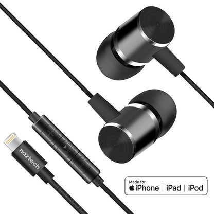 Naztech Platinum High Fidelity Lightning Earbuds  Black One Size 