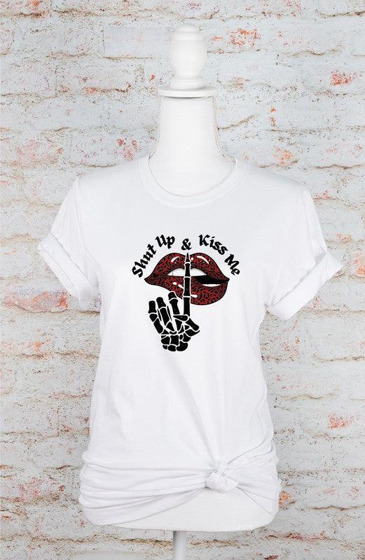 Shup Up and Kiss Me Graphic Tee - Three Mad Hatters Mercantile 