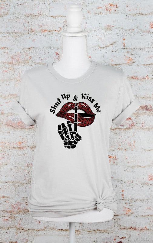 Shup Up and Kiss Me Graphic Tee - Three Mad Hatters Mercantile 