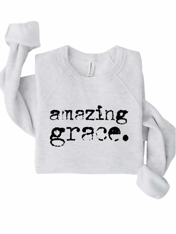 Amazing Grace Premium Crewneck Sweatshirt Graffic Sweatshirt Ash L 