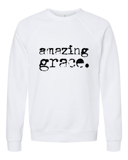 Amazing Grace Premium Crewneck Sweatshirt Graffic Sweatshirt White L 