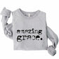 Amazing Grace Premium Crewneck Sweatshirt Graffic Sweatshirt Oxford Grey L 