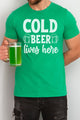 St Patricks Day Cold Beer Lives Here Mens Tee Mens SPD T-shirt heather kelly green L 