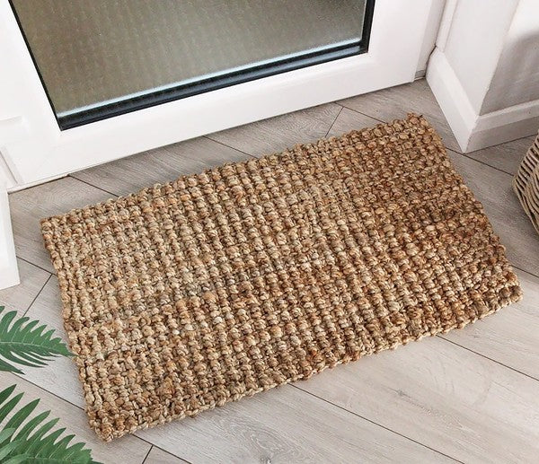 2x3 Feet Jute Hand-Woven Braided Door Mat Area Rug Jute Door Mat Natural One Size 