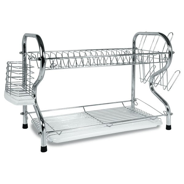 Better Chef 22 Inch 2-Level R-Shaped Dish Rack  silver One Size 