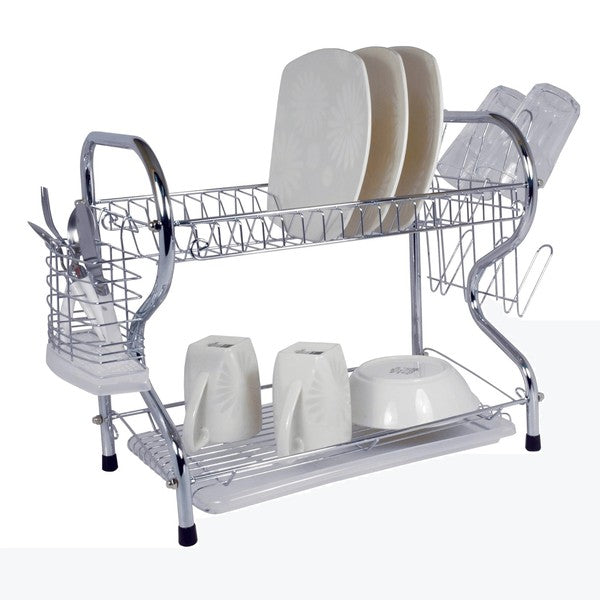 Better Chef 22 Inch 2-Level R-Shaped Dish Rack    