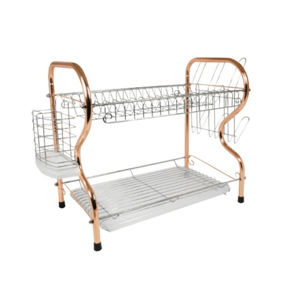 Better Chef 22 Inch 2-Level R-Shaped Dish Rack  Copper One Size 