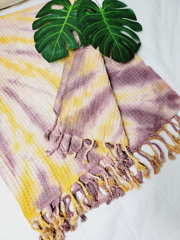 Turkish Cotton Waffle Knit Towel Turkish Cotton Waffle Towel YELLOW PLUM One Size 