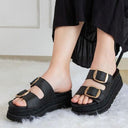 Monique Buckled Platform Shoes