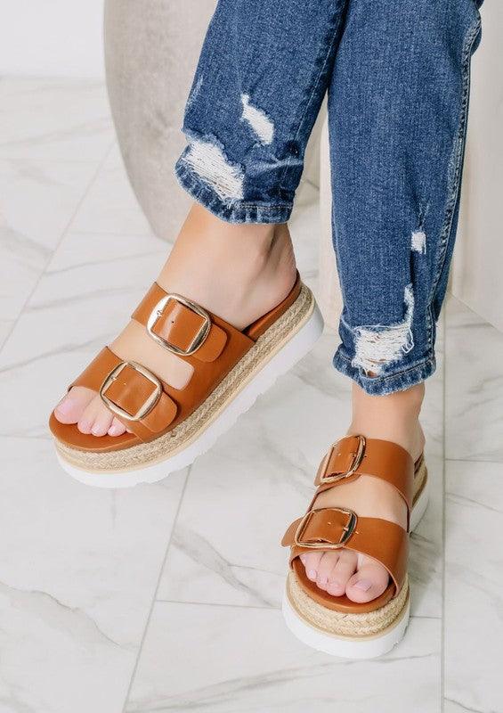 Monique Buckled Platform Shoes - Three Mad Hatters Mercantile 