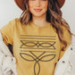 Western Boot Stitch Graphic Tee Boot Stitch Graphic Tee MUSTARD S 