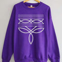 Western Boot Stitch Graphic Fleece Sweatshirts