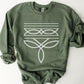 Western Boot Stitch Graphic Fleece Sweatshirts Boot Stitch Graphic Fleece Sweatshirt MILITARY GREEN S 