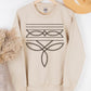 Western Boot Stitch Graphic Fleece Sweatshirts Boot Stitch Graphic Fleece Sweatshirt SAND S 